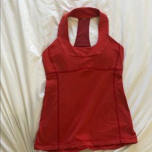 Lululemon red workout/yoga tank